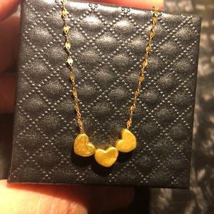 24K gold pendants & 18K gold necklace